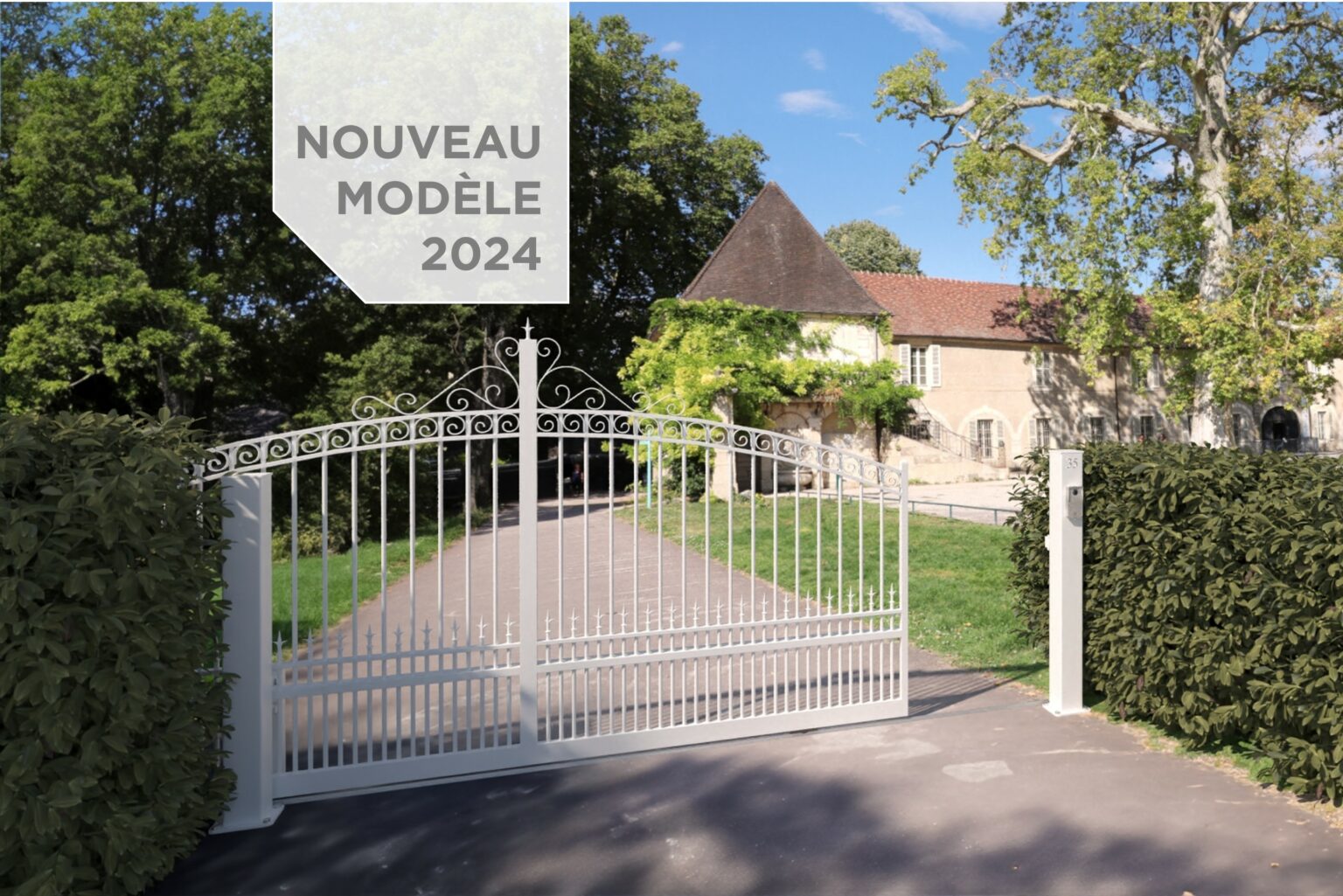 nouveau modele portail coulissant ou battant en aluminium tradition eurofactory europortail aluminium modèle vicomte