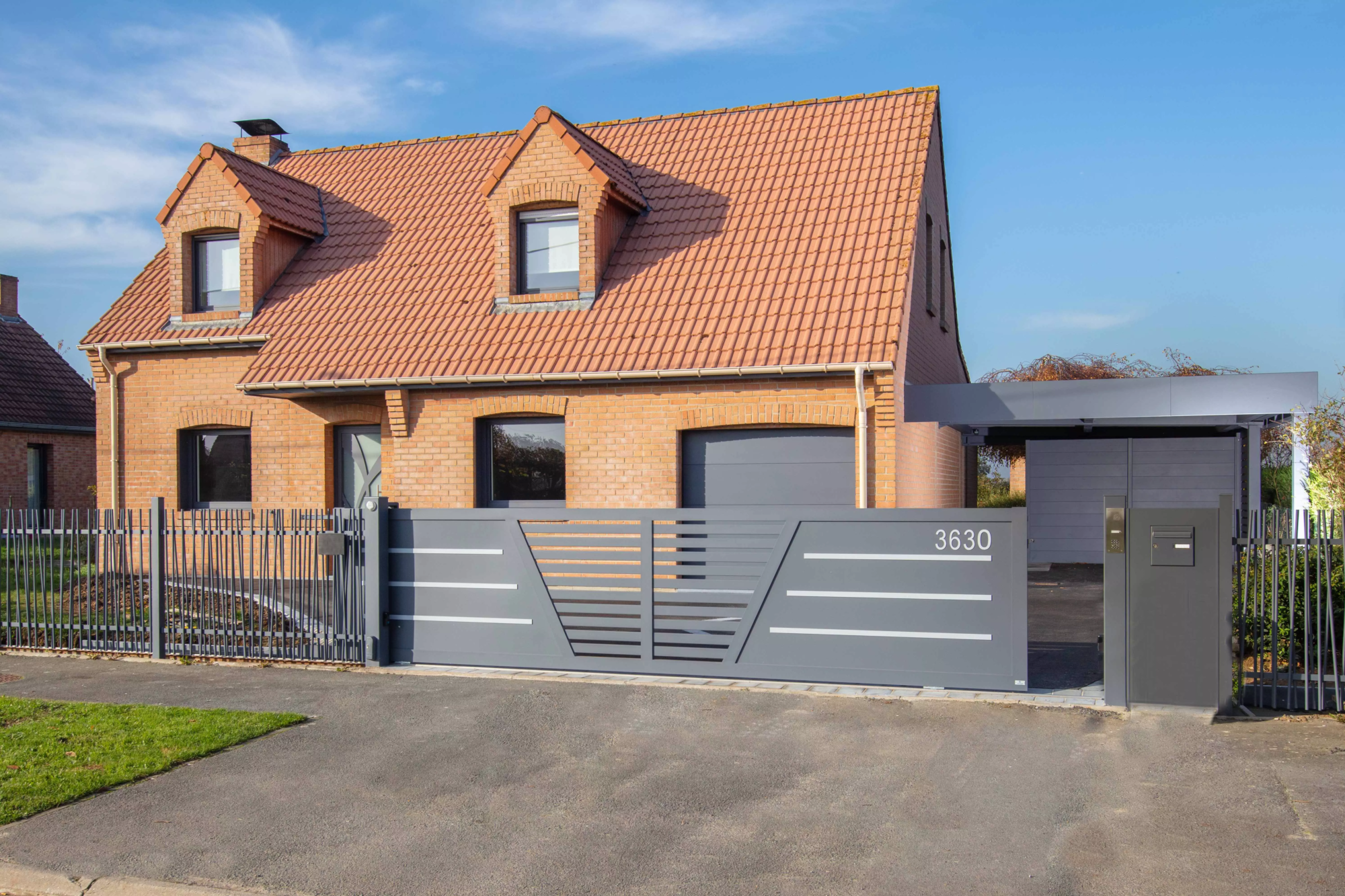 CARPORT ADOSSE HORIZON PORTAIL BERNAY SPECIAL TOLE PLEINE DECOR LASER CLOTURE GARENNE (8)