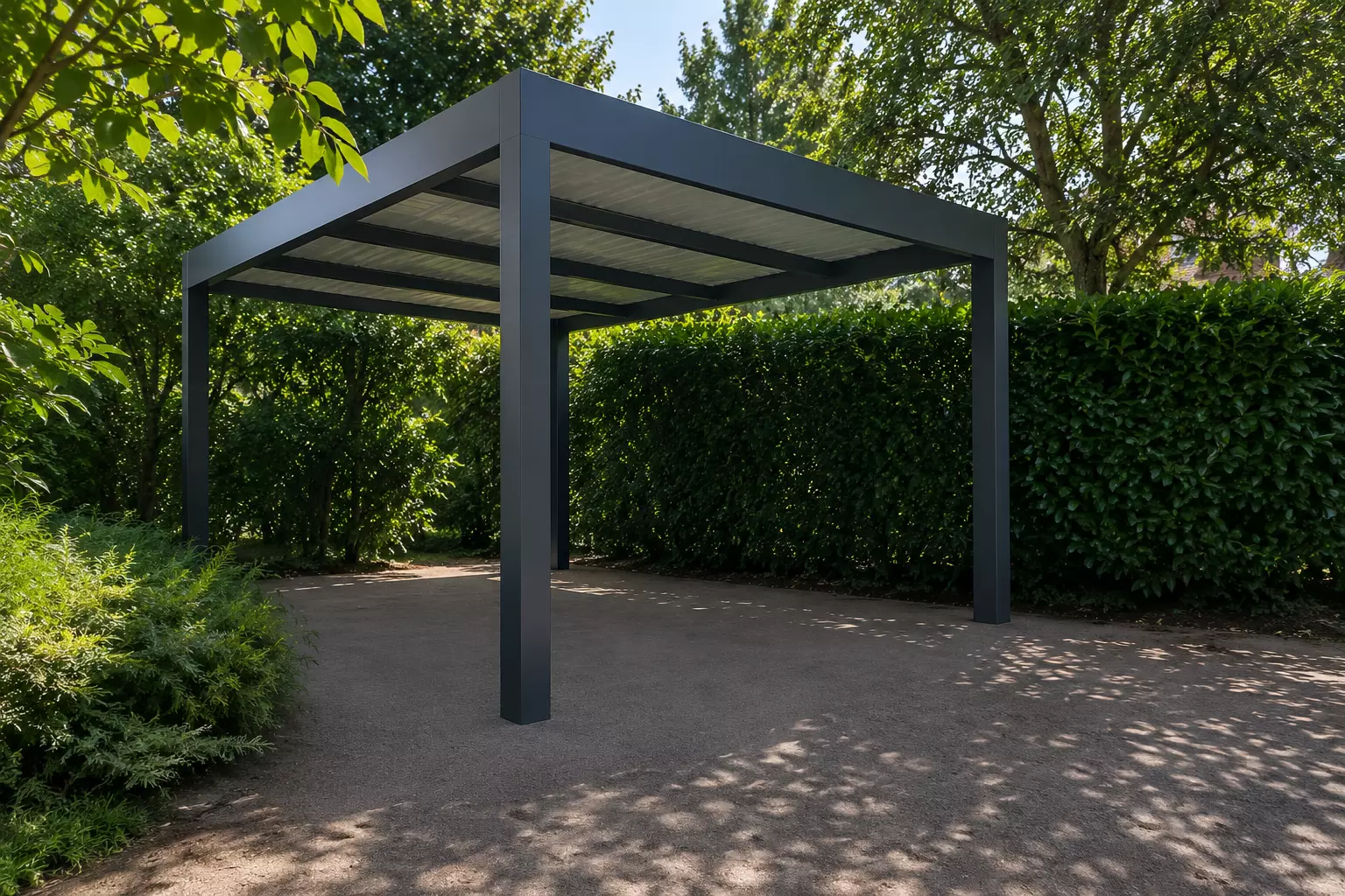 CARPORT BOREAL AUTOPORTE 7016 BAC ACIER installation store deco lemoine ret